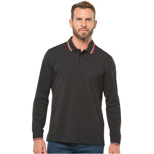 K280 Men’s long-sleeved piqué knit polo shirt