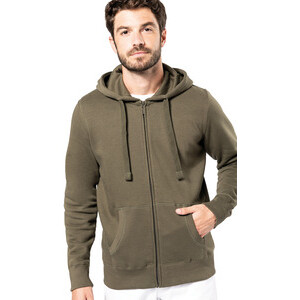 K454 Men's full zip hooded sweatshirt