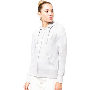 K464 Ladies' full zip hooded sweatshirt