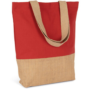 KI0298 Shopping bag in cotton and bonded jute