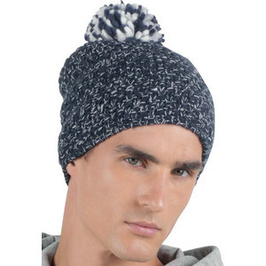 KP528 Knitted Cap With Pompoms