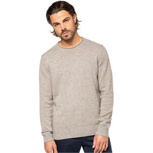 NS910 Men's raw edge merino wool jumper