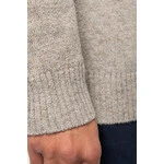 NS910 Men's raw edge merino wool jumper Thumbnail Image