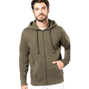 K454 Felpa uomo cappuccio zip