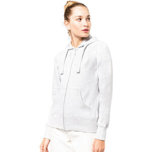 K464 Felpa donna cappuccio zip