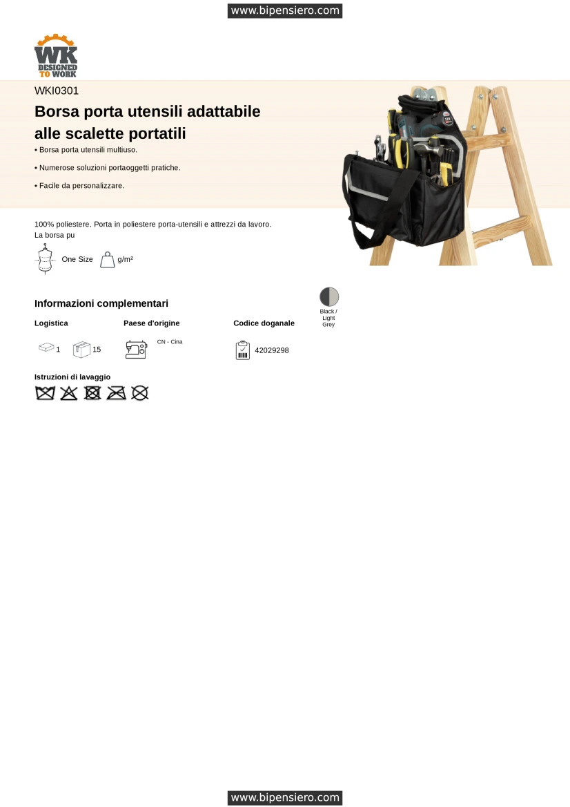 WKI0304  Borsa porta utensili con cintura